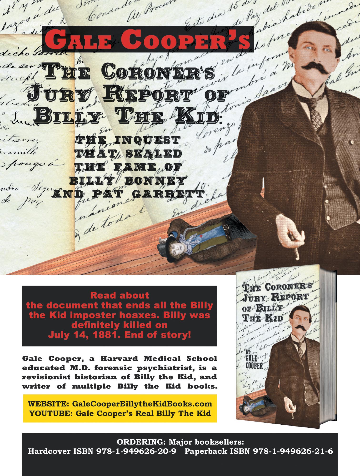 The Famous Coroner’s Jury Report of Billy The Kid: The Inquest That Sealed The Fame of Billy Bonney and Pat Garrett advertisement